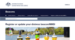 Desktop Screenshot of beacons.amsa.gov.au